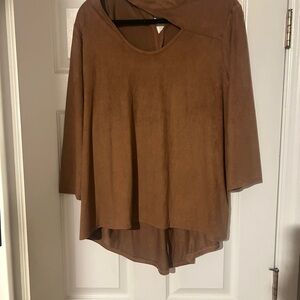 Cato Women's Tan Tunic Top NWT